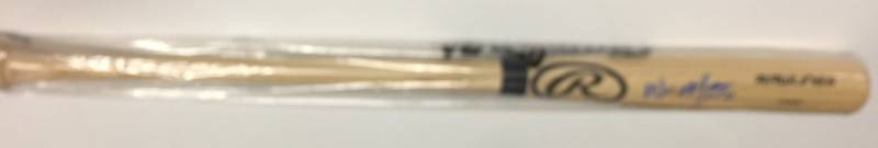 lot 1008 image: Signed Whit Merrifield Official Rawlings Full Sized Baseball Bat in Royal Blue Ink With James Spence Authentication and Certificate of Authenticity
