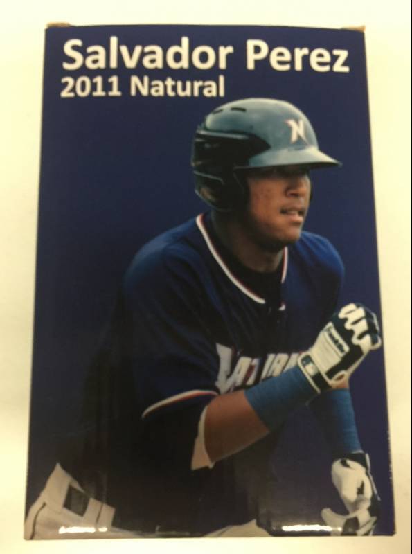 lot 1053 image: New In Box Salvador Perez NW Arkansas Naturals Stadium Giveaway Bobble Head
