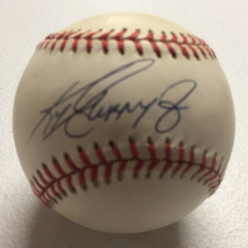 lot 1056 image: Signed Ken Griffey Jr Official American League Baseball On The Sweet Spot