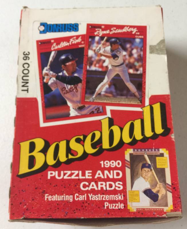 lot 1194 image: Sealed 1990 Donruss Wax Box with 36 Factory Sealed Packs