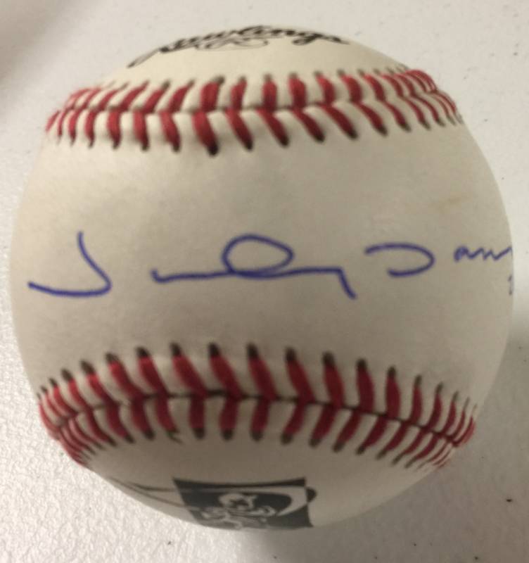 lot 1190 image: Signed Johnny Damon MLB Players Choice Official Baseball