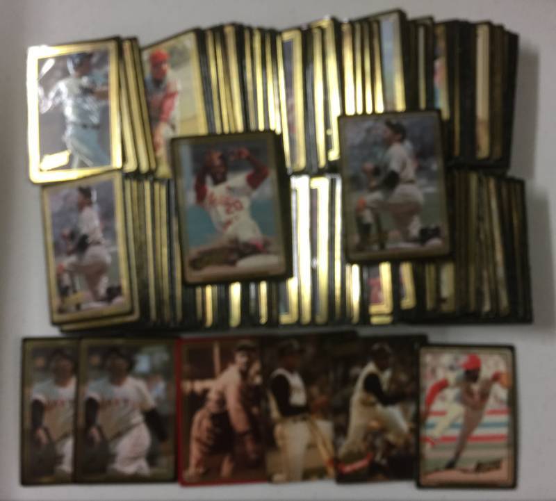 lot 1174 image: Huge Lot of 1993 Action Packed Retired Hall of Famers and All-Stars Baseball Cards Including Clemente, Mays, Berra & More