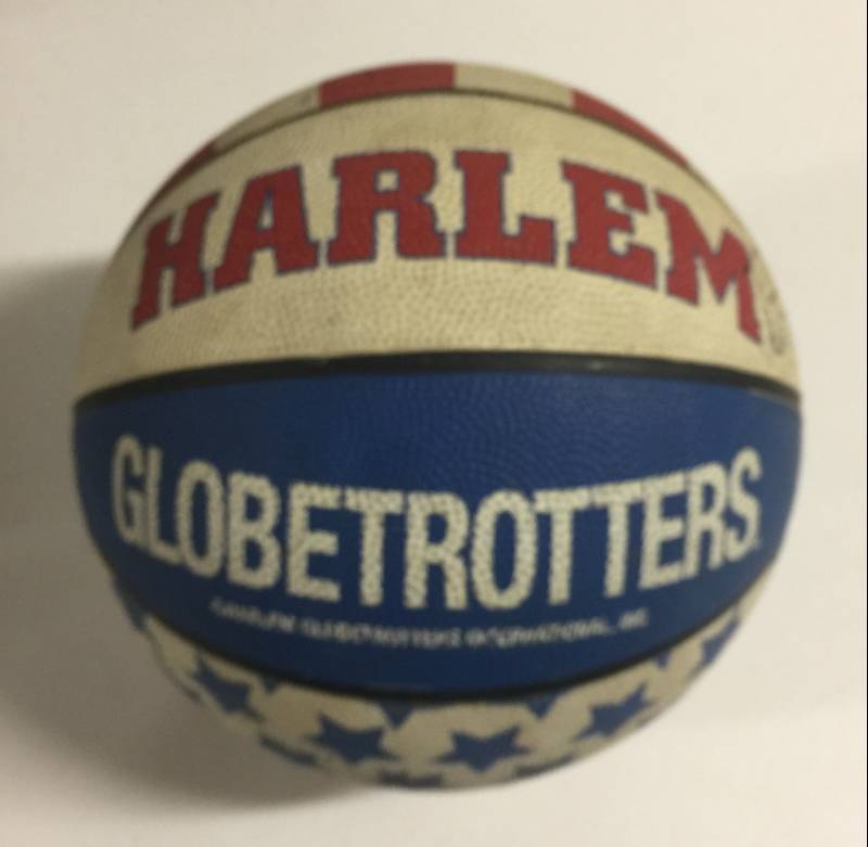 lot 1062 image: Vintage Harlem Globetrotters Spalding RedWhiteBlue Multiple Players Signed Team Basketball
