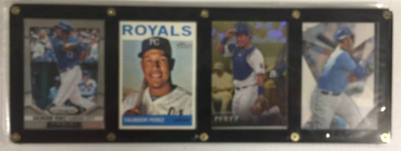 lot 1082 image: Four Card Acrylic Screwdown Salvador Perez Kansas City Royals Baseball Cards