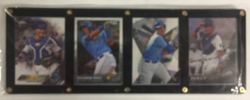 lot 1083 image: Four Card Acrylic Screwdown Salvador Perez Kansas City Royals Baseball Cards