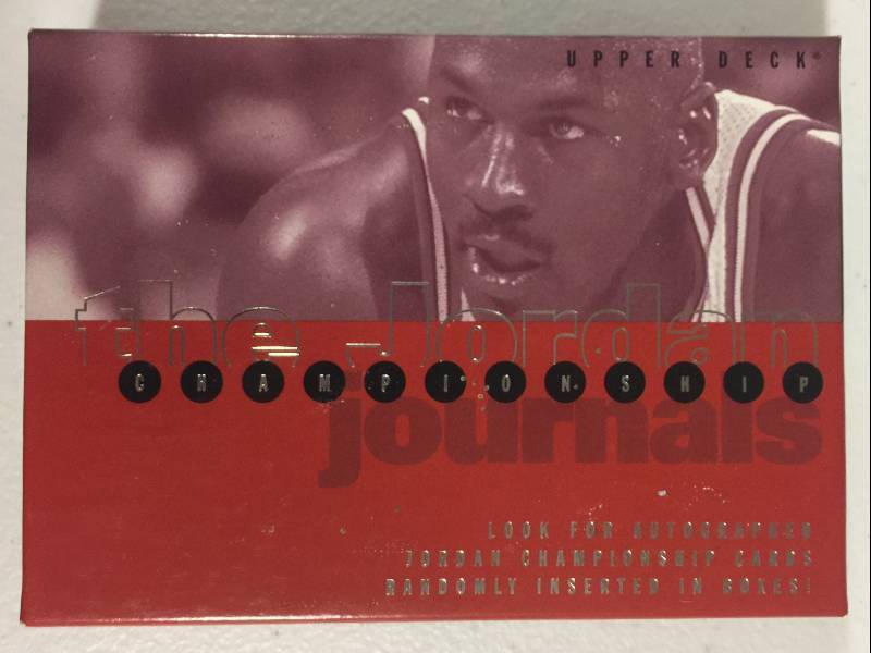 lot 1085 image: 1997 Upper Deck Michael Jordan Championship Journals Basketball Trading Card Set 24 Cards Total Jumbo Sized 3 12 x 5 Inches Each Card