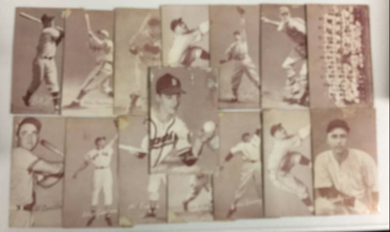 lot 1090 image: Huge Lot of Original 1944-67 Exhibit Baseball Cards