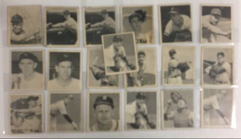 lot 1095 image: Huge Lot of 1948 Bowman Baseball Cards 100% Real and Original - Please Read