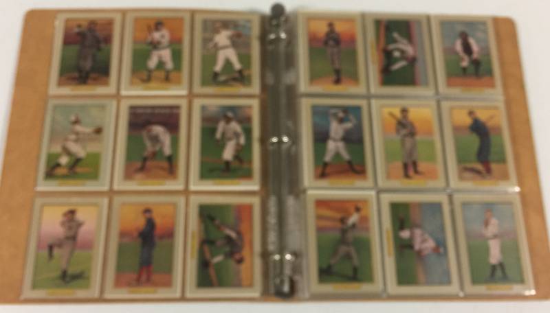 lot 1104 image: 1911 Turkey Red Complete 100 Baseball Card Reprint Set - Vintage Reprint Set Made in the 1980s - Every Card Pictured