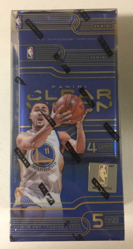 lot 1122 image: 2015-16 Panini Clear Vision Factory Sealed Box of 5 Packs and 20 Cards with great Rookie Class