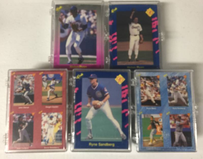 lot 1133 image: Five Complete 1989-1991 Classic Baseball Card Travel Sets with Ken Griffey Jr Rookie Card