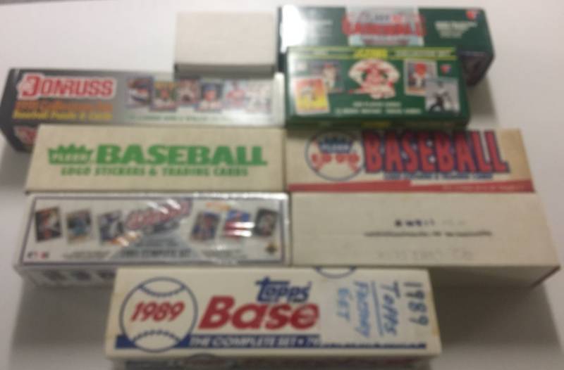 lot 1171 image: Huge Lot of Nine Complete Baseball Trading Card Sets - Some Factory Sealed - Over 4,000 Cards