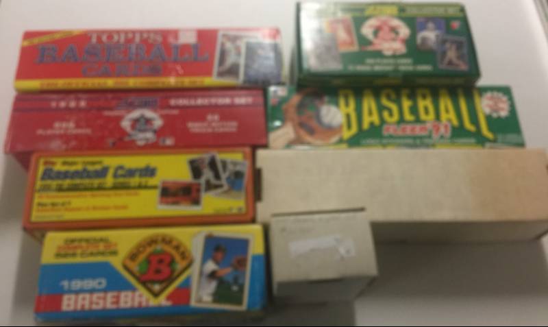 lot 1170 image: Nine Complete Baseball Trading Card Sets