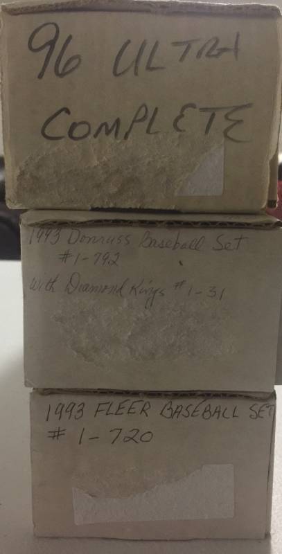 lot 1169 image: Three Large Baseball Trading Card Sets 1993 Donruss, 1996 Ultra, and 1993 Fleer - Over 2,000 Cards