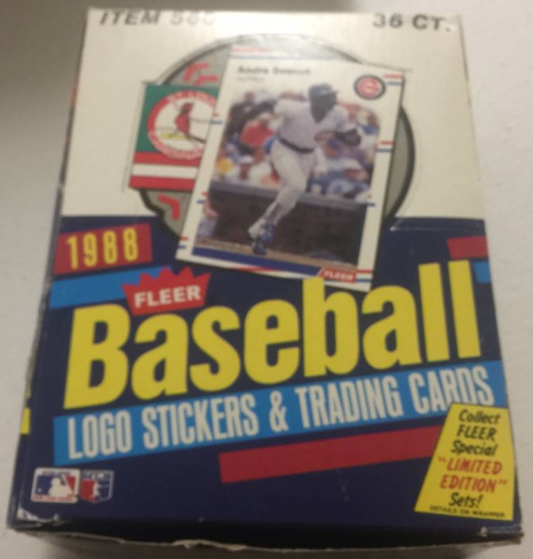lot 1153 image: Factory Sealed 1988 Fleer 36 Pack Wax Box