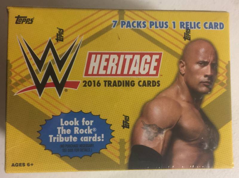 lot 1157 image: Sealed WWE Heritage Blaster Box with Seven Packs and One Relic Card Inside