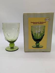 lot 2008 image: Apple Orchard Hobnail Glass Goblet