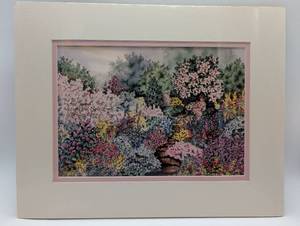 lot 11 image: Romans 86 Biblical Garden Print by Julie Hammer, Matted