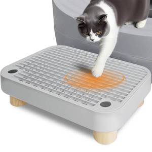 lot 3298 image: Self-Cleaning Litter Box Step Removable Top, Waterproof &amp Non-Slip Kitty Litter Catcher Tray, Anti-Tracking Cat Litter Box Mat for Easy Cleaning and Floor Protection