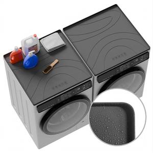 lot 3299 image: 26.5x 26.5 Washer & Dryer Covers - 2PCS Non-slip Silicone Top Protector Mat - Waterproof Laundry & Kitchen Countertop