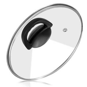 lot 3329 image: Tempered Glass Pan Lid, 8 Pot Lid with Heat Resistant Handle, Pan Cover for Frying Pan, Skillet, Cast Iron, Wok, Universal Cookware