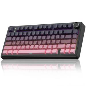 lot 3346 image: AULA F75 Pro Wireless Mechanical Keyboard,75% Hot Swappable Custom Keyboard,RGB Backlit,Pre-lubed Reaper Switches,Side Printed PBT Keycaps Mechanical Gaming Keyboards, Pink&Black