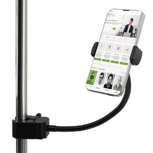 lot 3359 image: Mic Stand Phone Holder,11.81 Long Flexible Gooseneck Arm,360°Adjustable Phon e Holder for Microphone Stand, Phone Music Stand Holder for iPhone, Samsun g Galax-y and more