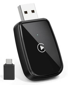 lot 3383 image: Gatatol Mini Wireless CarPlay Adapter for Apple iPhone Only, Convert Wired CarPlay to Wireless with USB-A to USB-C Adapter, Stable Control & No Delay Latency, Black