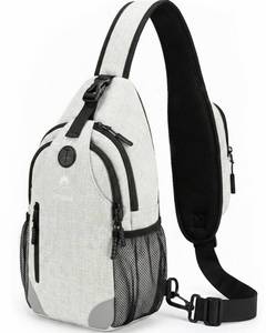 lot 3418 image: Structured Sling Backpack with Oversized Strap Pocket (Fits Power Bank) - Heavy Duty Water Resistant Crossbody Bag for Tech & Travel - Thick Padded Bottom Anti-Theft Daypack (Fits TabletConsole)