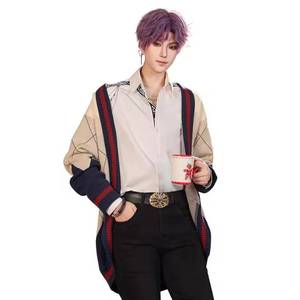 lot 3441 image: KIRA KIRA Love and Deepspace Rafayel Cosplay Costume Sweater Shirt Set Doki-SR Qiyu Asymmetrical Romance Casual Wear (L)