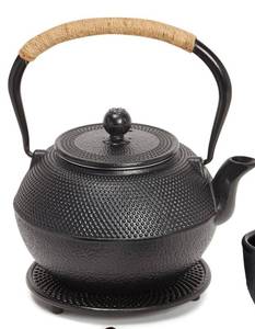 lot 3442 image: Juvale Cast Iron Teapot - 1200 mL, Black,