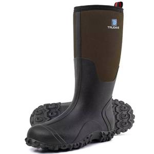 lot 3461 image: Trudave Rubber Boots for Men with Steel Shank, Waterproof Insulated Reliable Rain Boots for Outdoor Work Hunting, Warm Dry 5mm Neoprene Anti-slip All-Season Mud Boots, Size 13 Retail $79.99