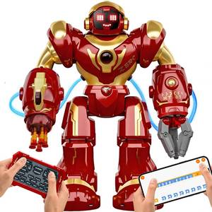 lot 3479 image: Holyton 5088 Smart Robots for Kids,Large STEM Programmable RC Robot, with Voice Control,APP Control,LED Eyes,Ideal Gift for 4 5 6 7 8 9 Years Old Boys and Girls