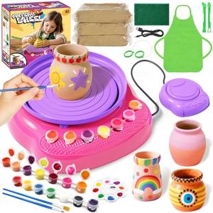 lot 3501 image: Pottery Wheel for Kids, Arts and Crafts for Kids Ages 8-12, Crafts for Girls 8-12, Complete DIY Clay Wheel Pottery Kit for Beginners, Kid Crafts Gifts for Girl Toys Ages 8 9 10 11 12 Year Old Birthday