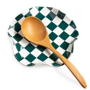 lot 3525 image: Miamolo Checkered Spoon Rest for Kitchen Counter, Cooking Spoon Holder for Stove Top, Large Utensil Spatula Rest Tray, Cute Kitchen Gadgets Gift for Housewarmings Weddings