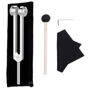lot 3535 image: 128 Hz Weighted Tuning Fork Medical-Grade Tuning Forks for Healing-Professional Tuning Fork C128 with Mallet Essential Yoga and Meditation Accessories & Sound Healing Instruments