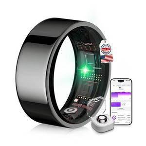 lot 3538 image: MSDQQTIY 6.0 Smart Ring and Charging Case Industry First 0 Measurement Error IP68 Waterproof 2025 Smart Ring for Women &amp Men for Sleep Tracking Wearable Device,Fitness Ring Black 12#