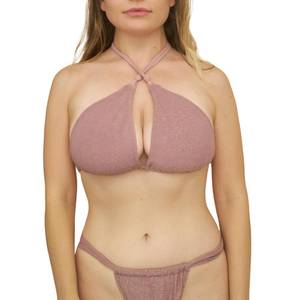 lot 3562 image: Bikini Top for Women with Large Bust Bathing Suit Tops for Women DDD Cup Big Fuller Breasts (Mauve Shimmer)