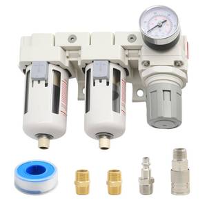 lot 3578 image: 38-Air-Dryer-for-Compressor - Double Air Filters Drying-System, Semi-Auto Drain Pressure Regulator Combo