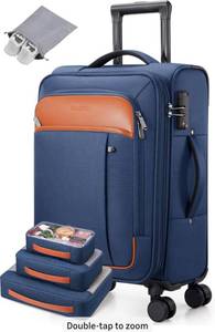 lot 1854 image: UKEIN Softside Expandable Carry On Luggage 22x14x9 Airline Approved, 20 Inch Suitcase with Wheels & TSA Lock, Travel Suitcase