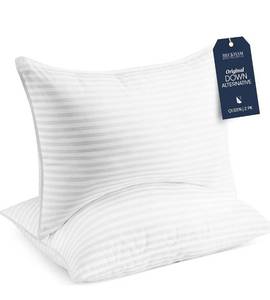 lot 1855 image: Beckham Hotel Collection Bed Pillows StandardQueen Size Set of 2 - Original Soft Down Alternative Pillow