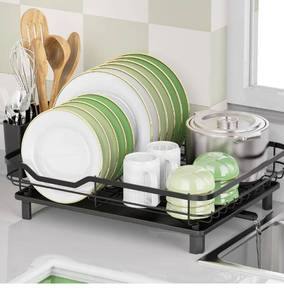 lot 1866 image: ROTTOGOON Dish Drying Rack, Stainless Steel Rustproof Dish Rack for Kitchen Counter
