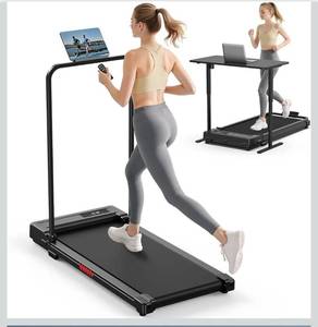 lot 1875 image: Walking Pad Treadmill for Home - Folding Treadmills with Handle Bar
