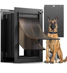 lot 1890 image: Dog Door for Wall, All Aluminum Large Doggy Door Doggie door, Pet Door