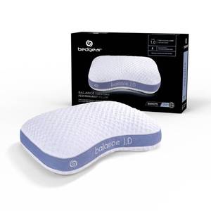 lot 1895 image: Bedgear Balance Cuddle Curve Performance Pillow - Size 1.0 - Moisture-Wicking Pillow for Side Sleepers - Medium Firmness Bed Pillow- Hypoallergenic, Washable Removable Cover - 20 W x 26 L x 5.25 H