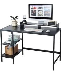 lot 1913 image: Computer Desk with Storage Shelf