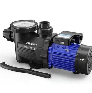 Aquastrong In/Above Ground Pool Pump High Flow Self Primming Swimming Pool Pump,Glossy Black - 2HP - Retail $268