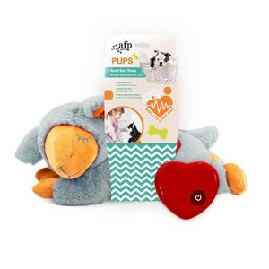 lot 1942 image: ALL FOR PAWS Heartbeat Puppy for Dogs, Dog Anxiety Relief and Calming Aid Toys, Heartbeat Stuffed Animal Toy for Behavioral Training, Snuggling Plush Toy for Puppy Sleep Aid, Grey Sheep