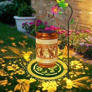 lot 1962 image: Hummingbird Solar Lanterns Outdoor Waterproof with Shepherd Hook, Birthday Gifts for Women Mom Grandma, Metal Solar Hanging Lights Garden Decor for Outside Yard Patio Pathway Porch