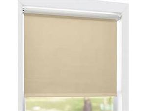 lot 1907 image: Cordless Blackout Roller Shades Beige 33.5W